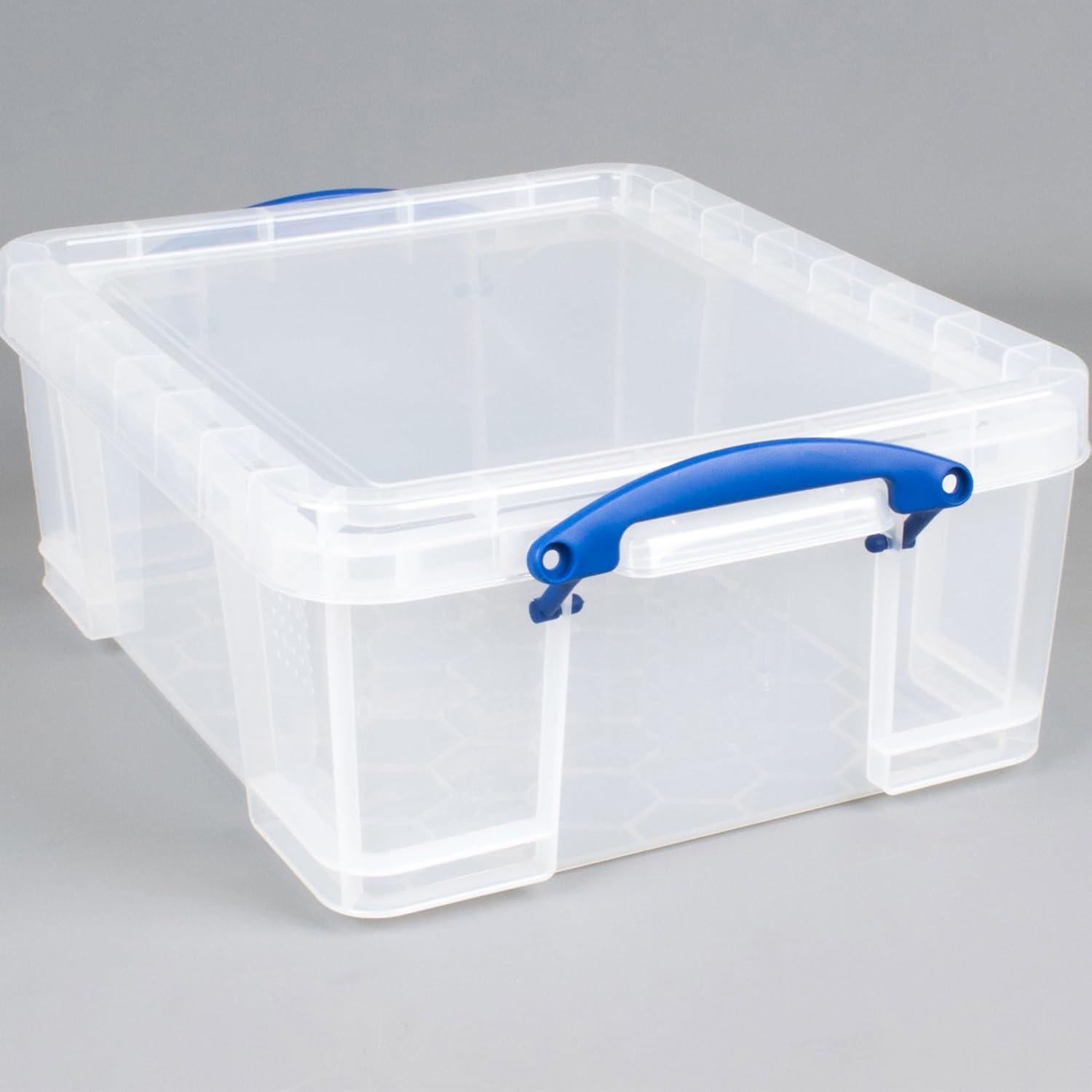 Really Useful Box 10 Pack 17L Plastic Storage Bins with Snap Lids and Clip Lock, Clear