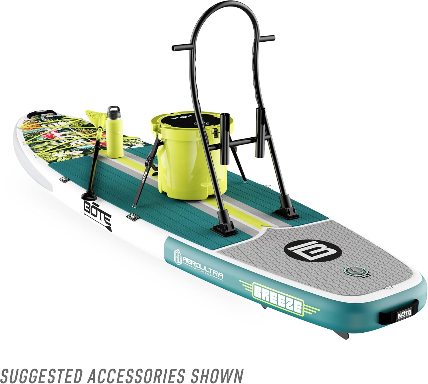BOTE 10' FT 6' Breeze Aero Inflatable Stand Up Paddle Board, MAGNEPod Compatible Blow Up iSUP Great for Adults Kids Family Travel Friendly Multiple Sizes Color Options