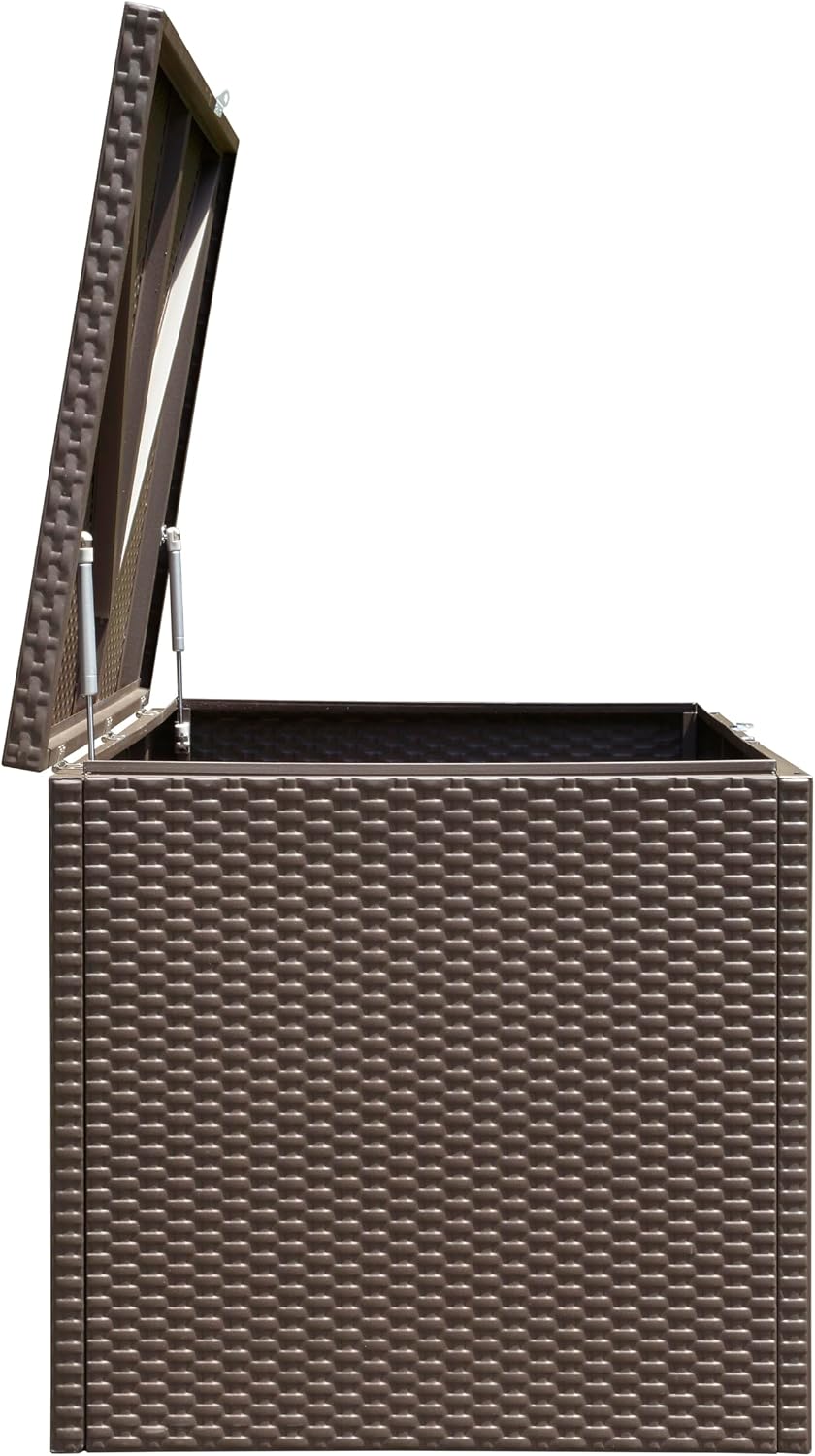 Arrow 4' x 2' x 2' Spacemaker Espresso 134 Gallon Hot-Dipped Galvanized Steel Storage Deck Box
