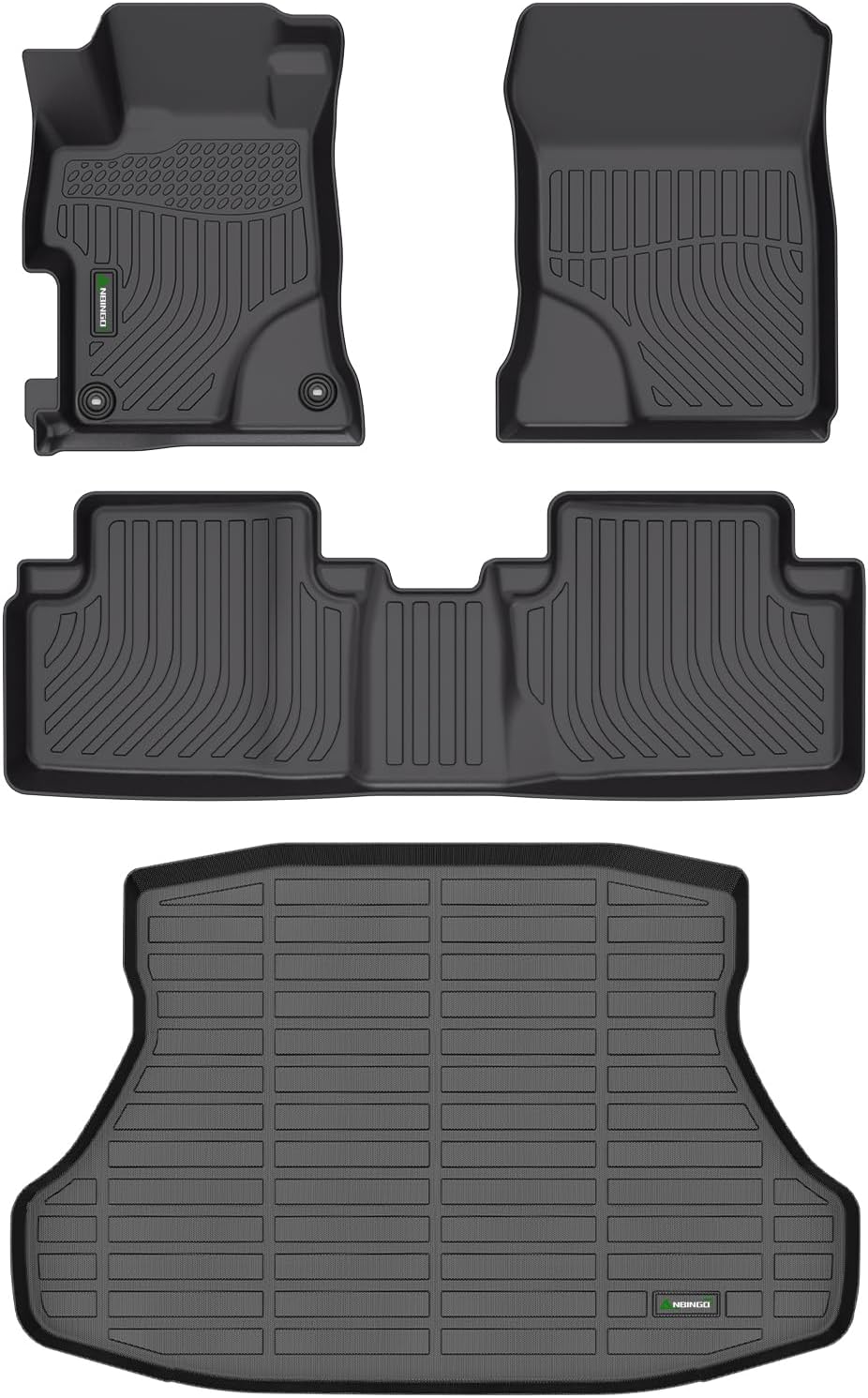 ANBINGO®Car Floor Mats & Cargo Liner Fit for Honda Civic 2012-2015(Not Coupe) All Weather Floor Mats Set Custom for Honda Civic Full Set Floor Liners for Civic Accessories Black