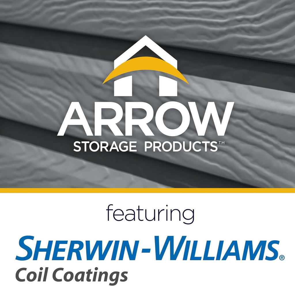 Arrow Select 10' x 4' Outdoor Lockable Steel Storage Shed Building, Charcoal