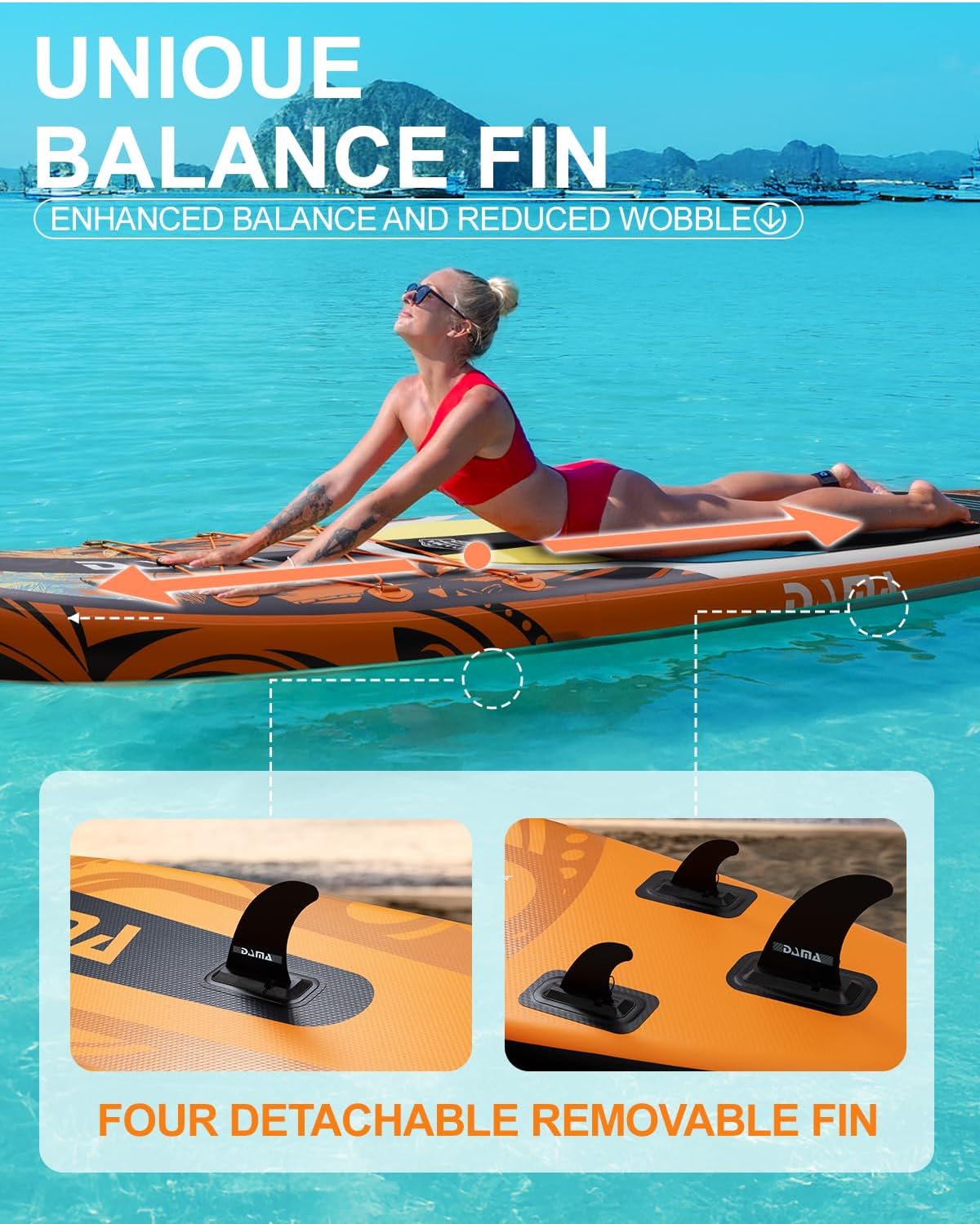 DAMA 11'*34'*6' Stand Up Paddle Board, Inflatable Paddle Board,Inflatable Paddle Boards for Adults w/a Wide, Smooth and Non Slip Deck, Versatile Styles, Suitable for Adults