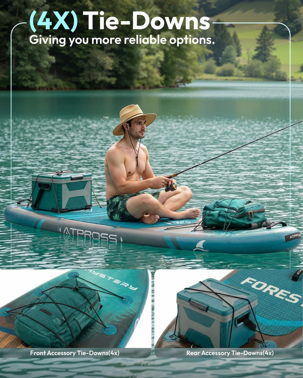 11'6'x35' Inflatable Paddle Board, 450lbs Extra Wide Stand Up Paddleboard for Adults with Premium SUP Accessories Kit & Backpack, Blow Up Kayak Non-Slip Stable Deck Boat for Yoga Fishing Surf