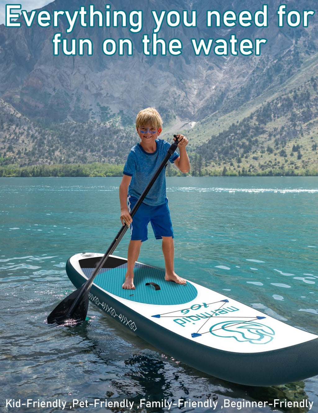 YASKA Inflatable Stand up Paddle Board 11ft with Premium SUP Accessories,Extra Wide Design Non-Slip Paddleboard for Beginner Adults Advenor Yoga Fishing