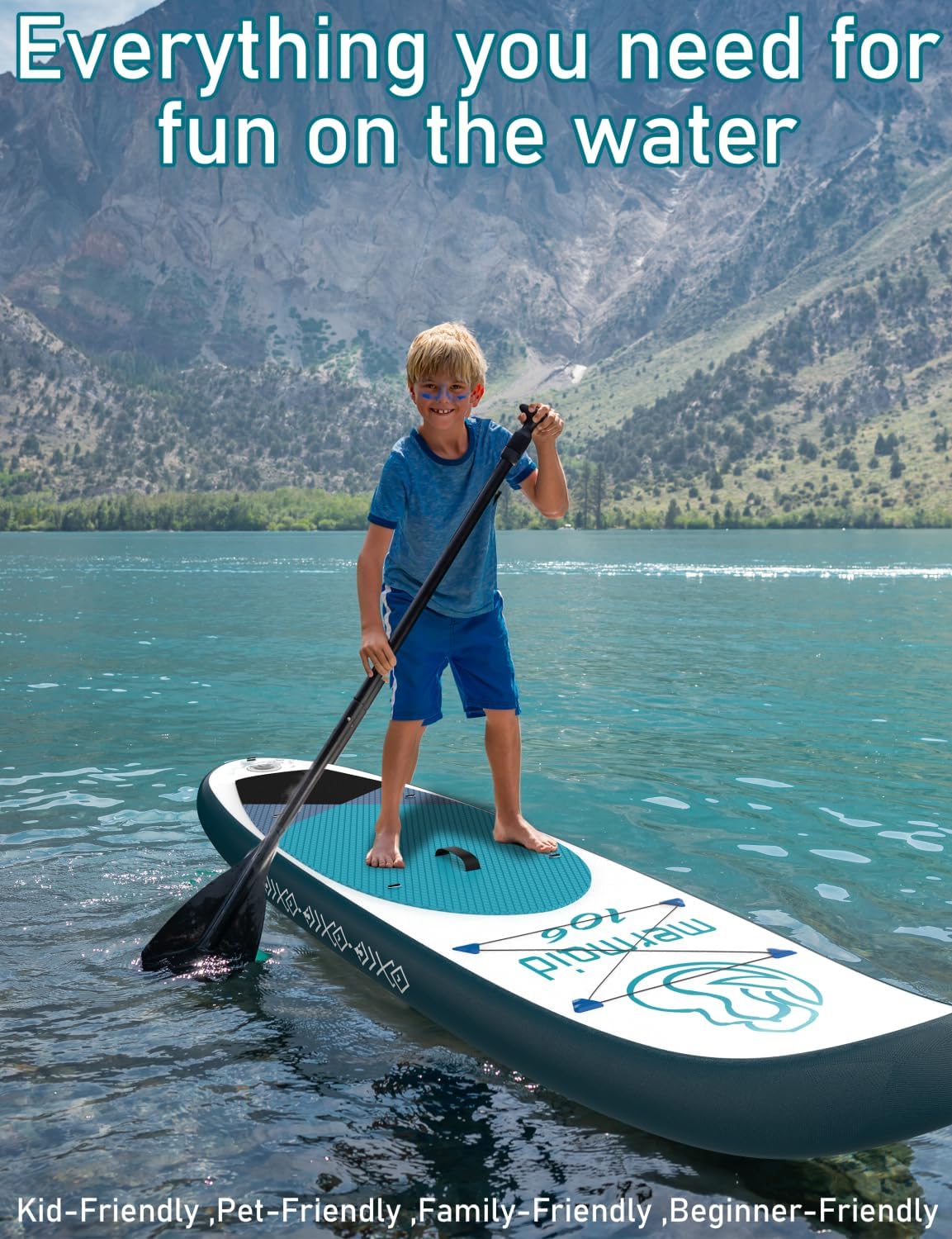 YASKA Inflatable Stand up Paddle Board 11ft with Premium SUP Accessories,Extra Wide Design Non-Slip Paddleboard for Beginner Adults Advenor Yoga Fishing
