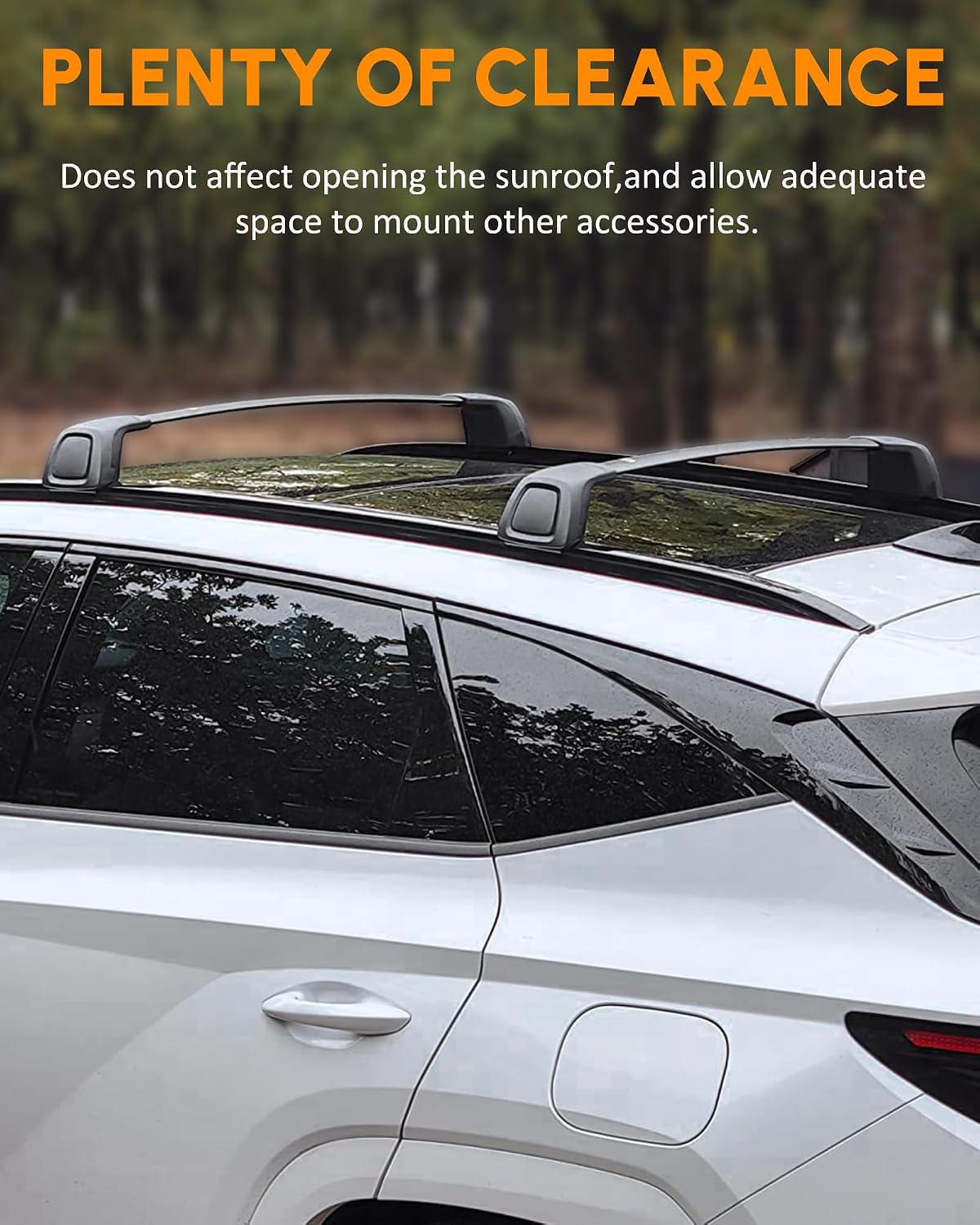 Aluminum Roof Rack Cross Bars Fit for 2022-2026 Hyundai Tucson NX4 SEL/N Line/Limited/SEL Premium with Flush Side Rails, Aerodynamic Rooftop Cargo Carrier Luggage with Anti-Theft Lock