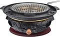 BBQ Barbeque Barbecue Grill, BBQ, Top Korean Smokeless Charcoal Dragon Pattern Cast Iron Grill, Maifan Stone Baking Pan, 18 Styles (Color : P)