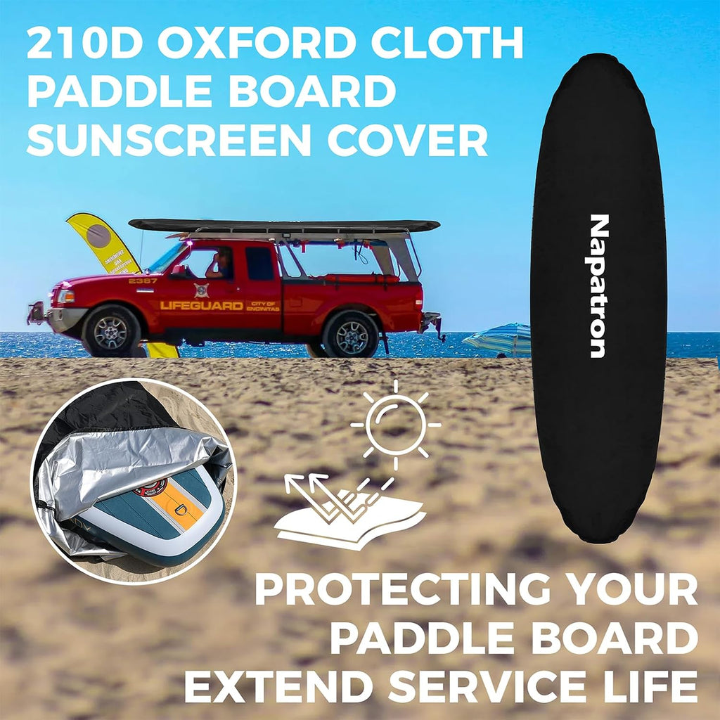 Napatron Inflatable Paddle Board, 10'6' Ultra Lightweight SUP with Adjustable Paddle, Anti-Slip Deck,Coiled Leash & Carry Bag,Stable All-Around Stand Up Paddle Board for Adults