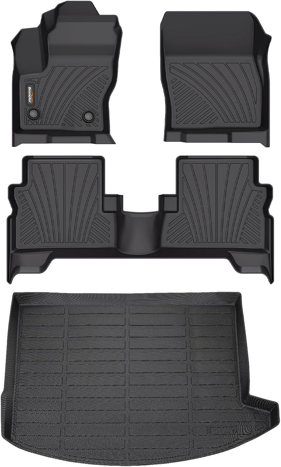 Binmotor-Floor Mats & Cargo Liner Set for Ford Escape 2013-2019, All Weather Car Floor Mat for Ford Escape Accessories, Mats TPE Car Liners Escape Trunk Liner Trunk Mat