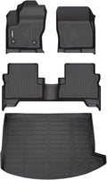 GINOWY- Floor Mats & Cargo Liner for Ford Escape 2013-2019丨TPE All Weather Car Floor Mats for Ford Escape | Custom Fit Rubber Liners Escape Accessories Trunk Mat Trunk Liner Cargo Mat