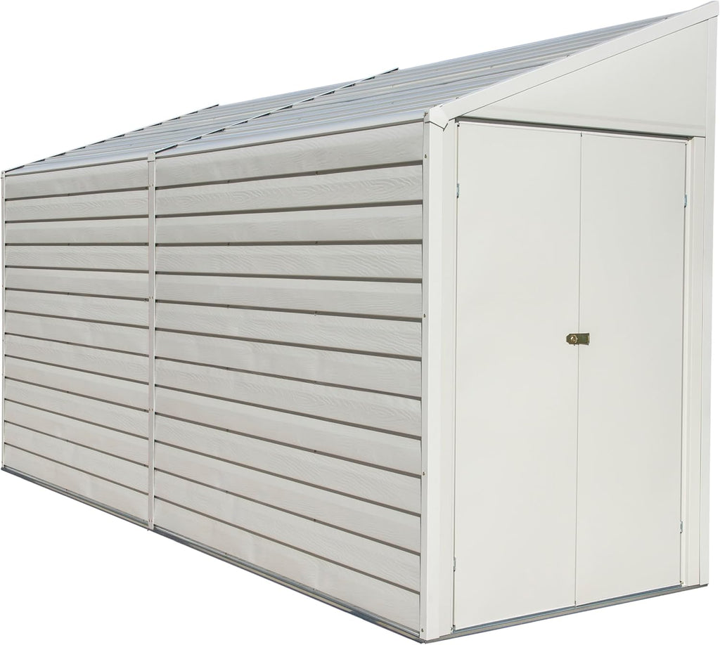 Arrow Shed Yardsaver Compact Galvanized Steel Storage Shed with Pent Roof, 4' x 10'