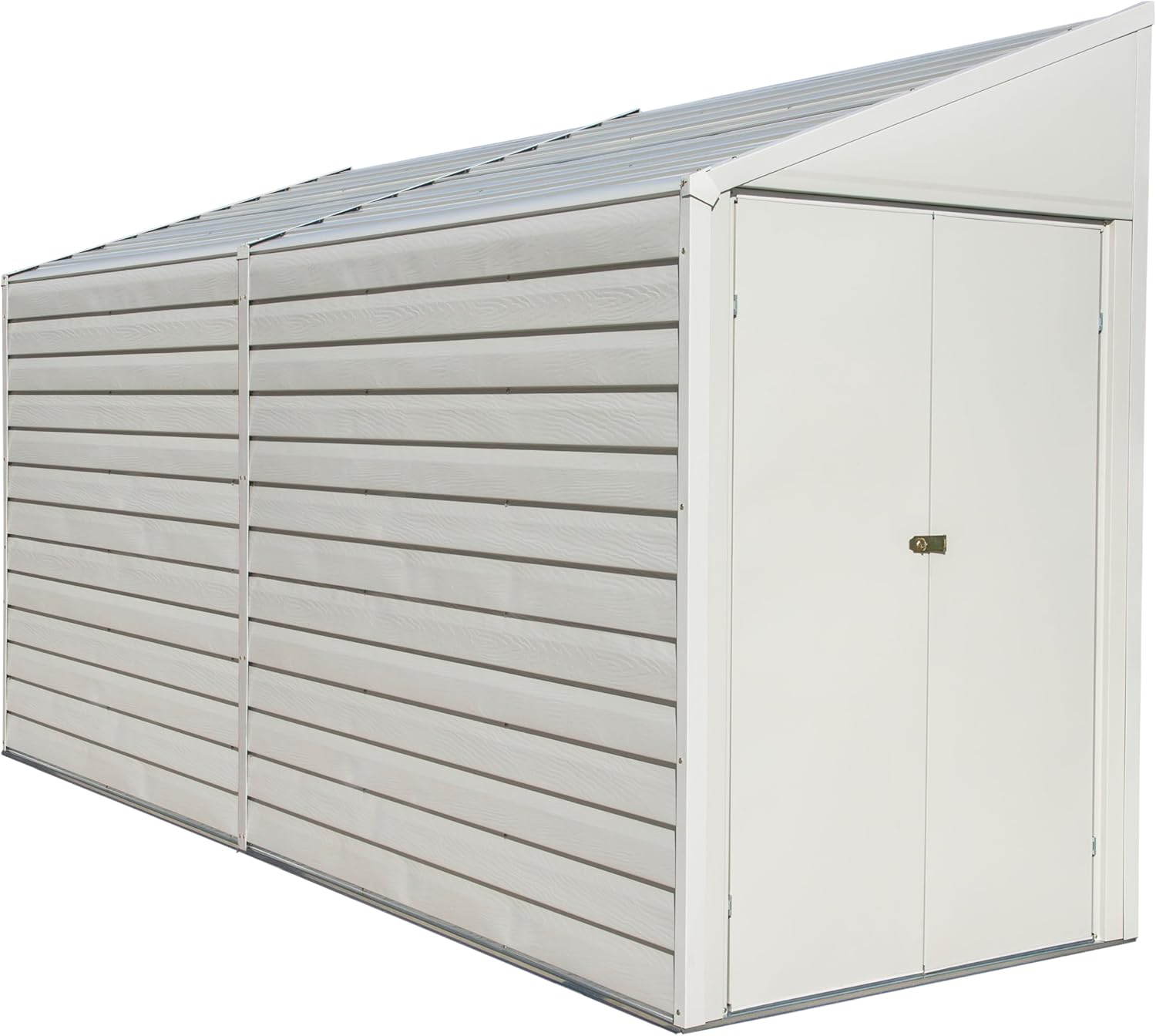 Arrow Shed Yardsaver Compact Galvanized Steel Storage Shed with Pent Roof, 4' x 10'