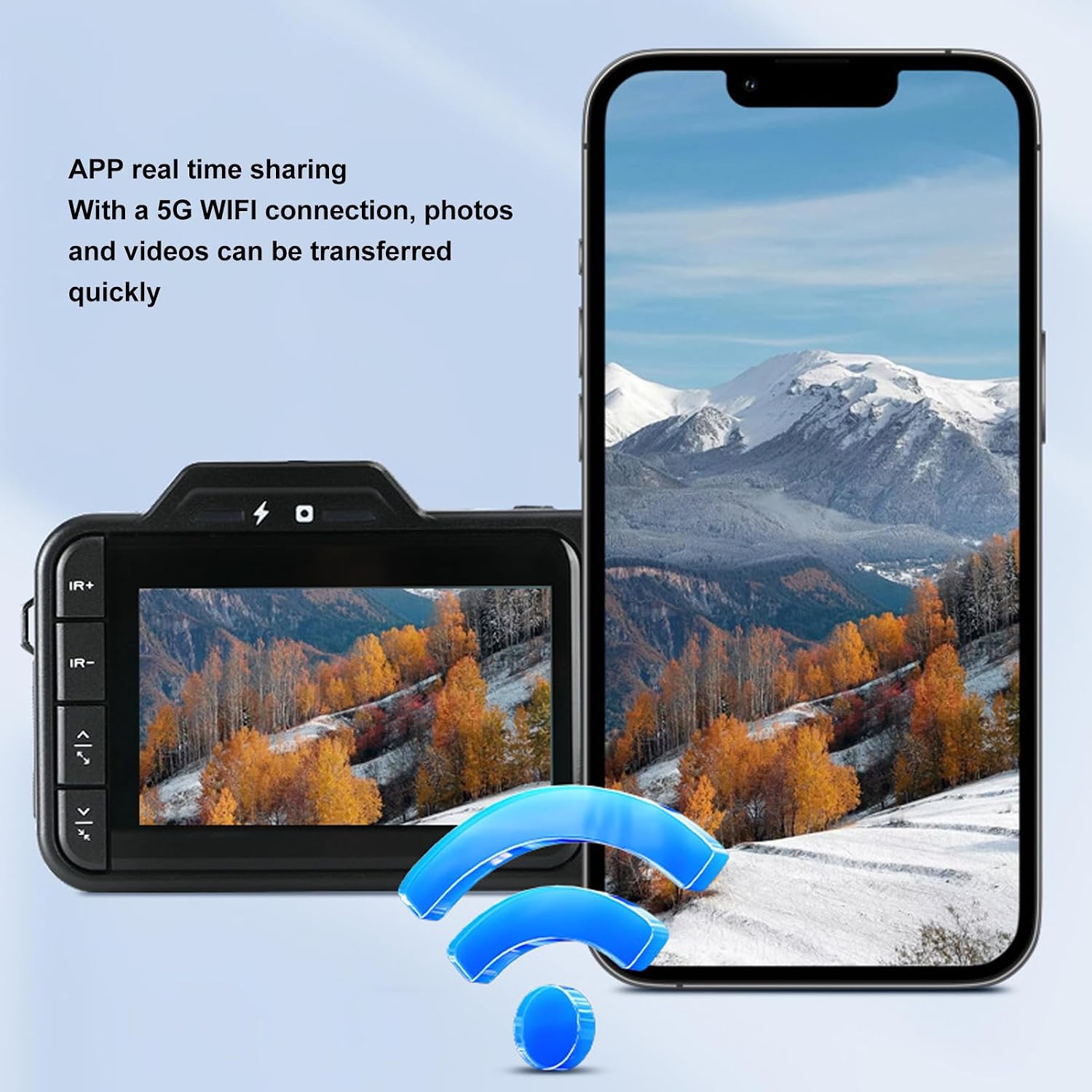 5K Night Vision Digital Camera, IR Night Vision 50MP Camcorder Video Camera Point & Shoot Digital Camera with 4 Large Screen, 50x Zoom, 4800mAh Rechargeable Battery, 64G SD Card