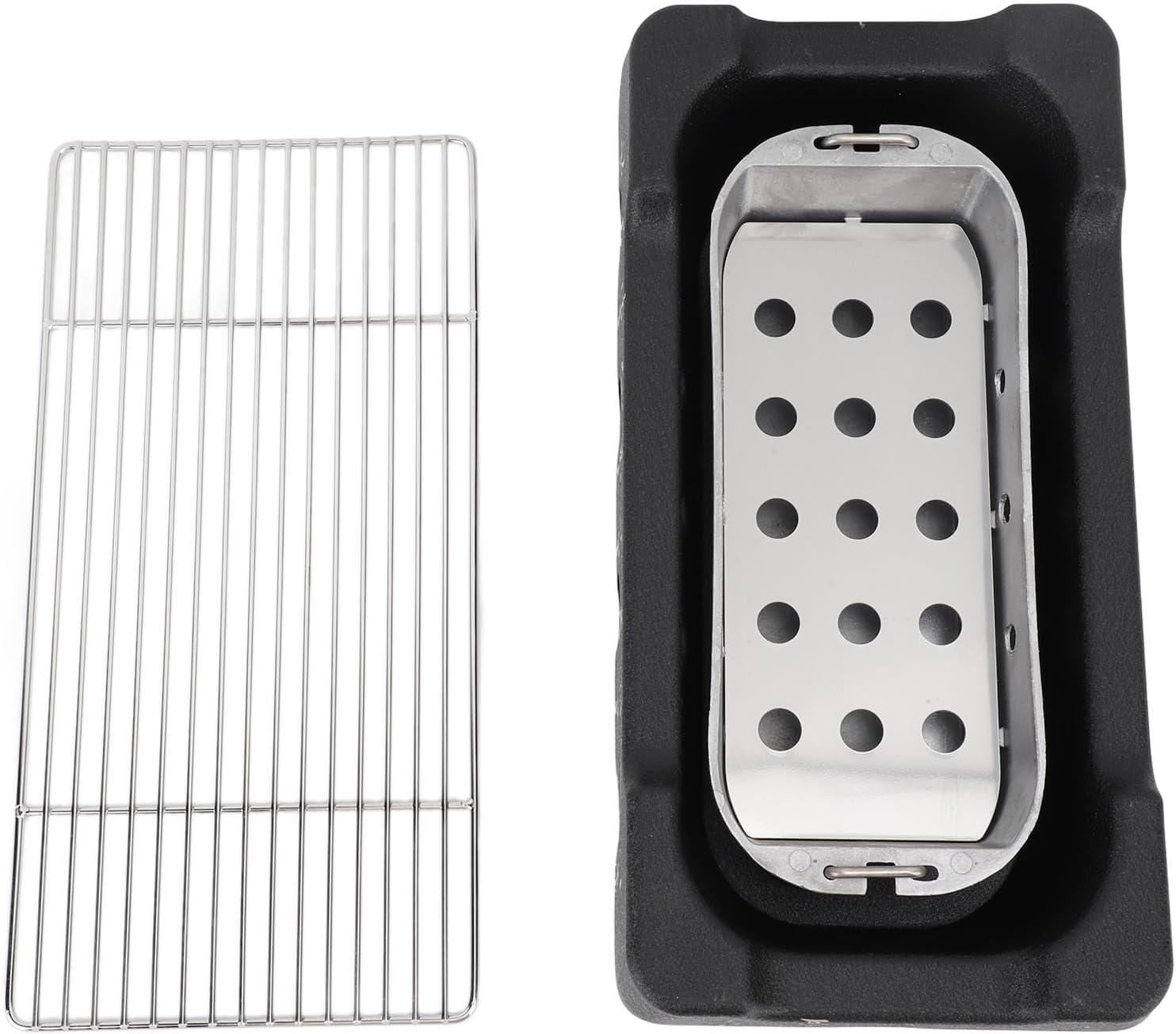 Japanese Style BBQ Grill, Portable Aluminium Alloy Charcoal Stove with Wire Mesh Grill for Outdoor Camping Picnic Barbecue Stove Accessories (XL)
