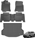 ANBINGO® Floor Mats & Cargo Liner for Toyota RAV4 2013-2018 (Not for Hybrid or Prime) Custom Fit LE/SE/XLE/Limited/Platinum/Adventure, AWD&FWD Full Set Accessories - Black