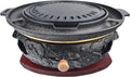 BBQ Barbeque Barbecue Grill, BBQ, Top Korean Smokeless Charcoal Dragon Pattern Cast Iron Grill, Maifan Stone Baking Pan, 18 Styles (Color : P)
