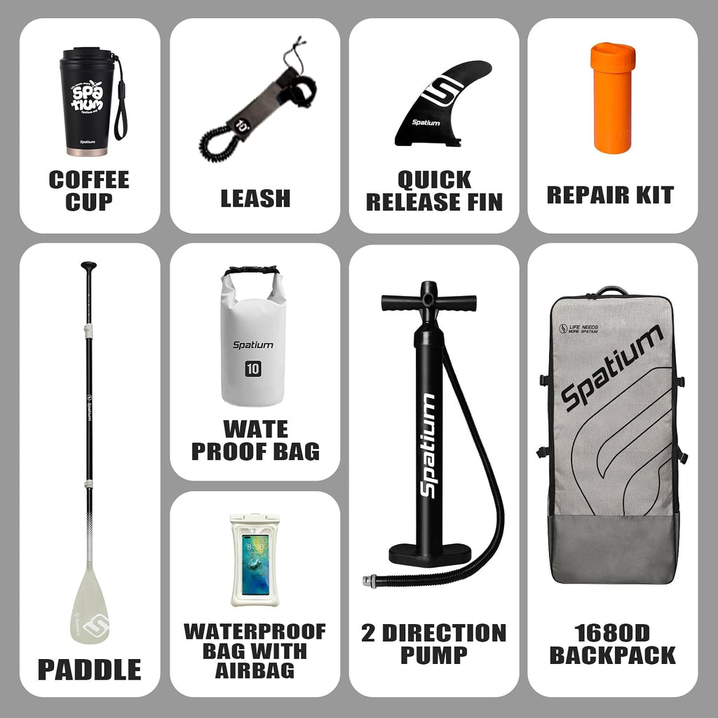 Spatium 11'5'x32' Magnetic Cup Holder Touring Paddle Board Stand Up Paddle Board for Adults,440lb Capacity SUP Board with Camera Mount for Youth & Adults of All Skill Levels