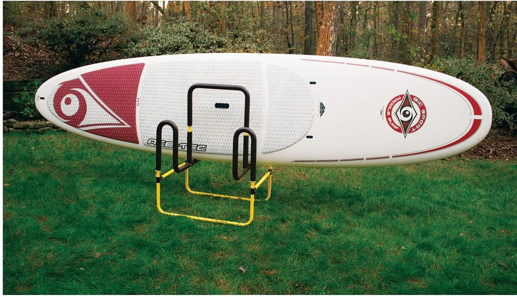 Suspenz Double-Up SUP Stand, Holds 2 Stand Up Paddle Boards or Surfboards, Yellow (22-9936)