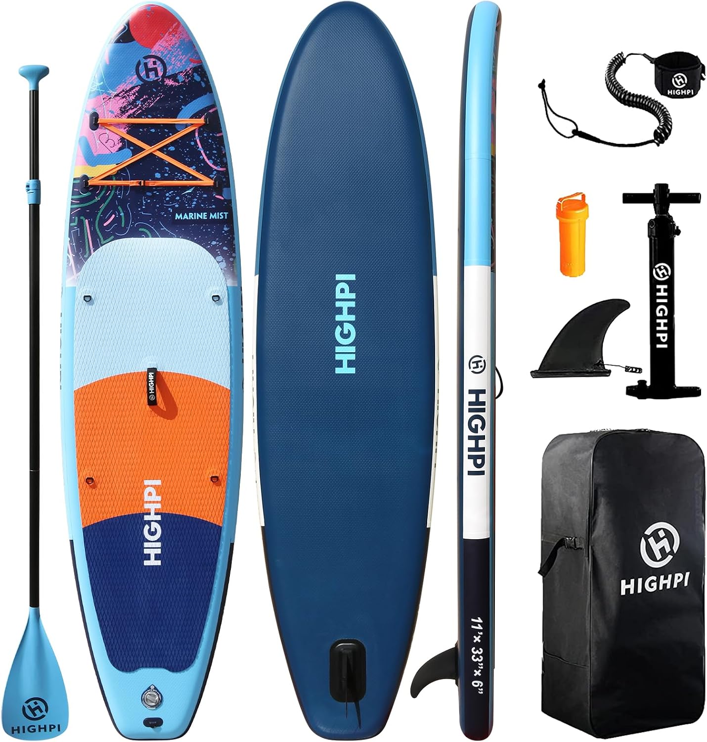 Inflatable Stand Up Paddle Board for Youth and Adults – Wide Sup with Premium Accessories, Blow Up Paddleboard for Surfing, Fishing, Yoga & More