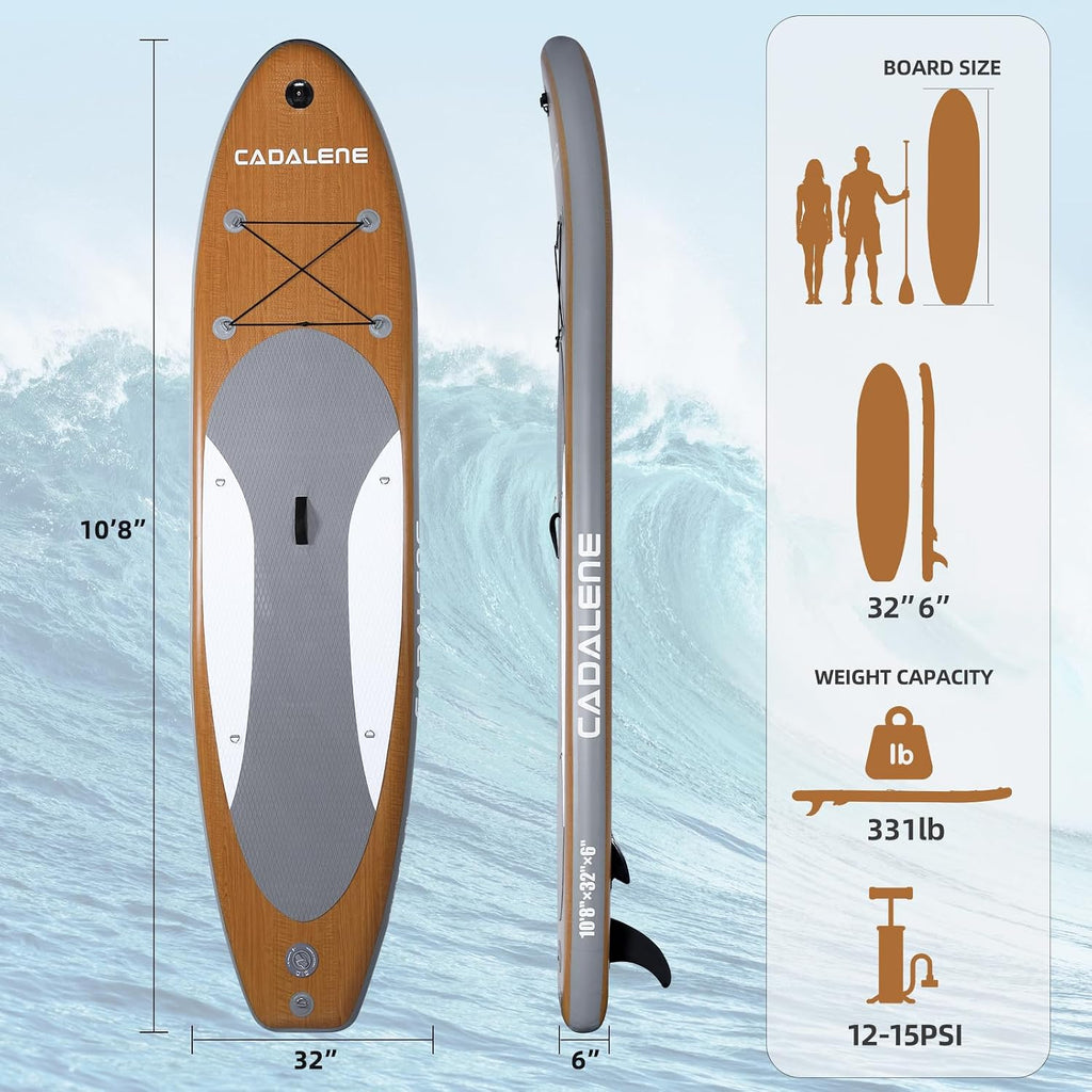 Inflatable Stand Up Paddle Board with SUP Accessories, Anti-Slip EVA Deck, Family-Friendly SUP Boards for Adults & Youth of All Skill Levels, Versatile Yoga Paddle Board
