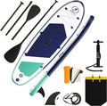 Bifanuo Inflatable Stand Up Paddle Board with SUP Accessories & Backpack. Paddle Boards for Adults. Non-Slip Deck, Wide Stance, Bottom Fin, Double Action Pump.