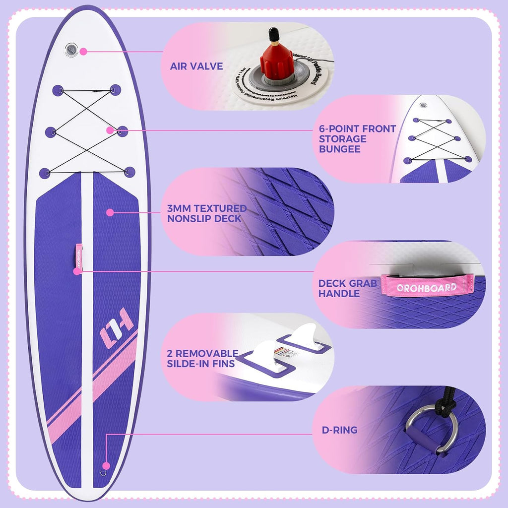 Inflatable Paddle Board 11'6/10'6 Paddle Board - All-Around SUP Board for Adults & Beginners, Stand Up Paddle Board with Complete Accessory Kit for Lake, River, Ocean
