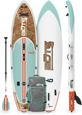 BOTE HD Aero Inflatable Stand Up Paddle Board MAGNEPod Compatible Blow Up iSUP with Paddle Travel Backpack Adults Kids Family Friendly 11 FT 6 in Size Multiple Colors