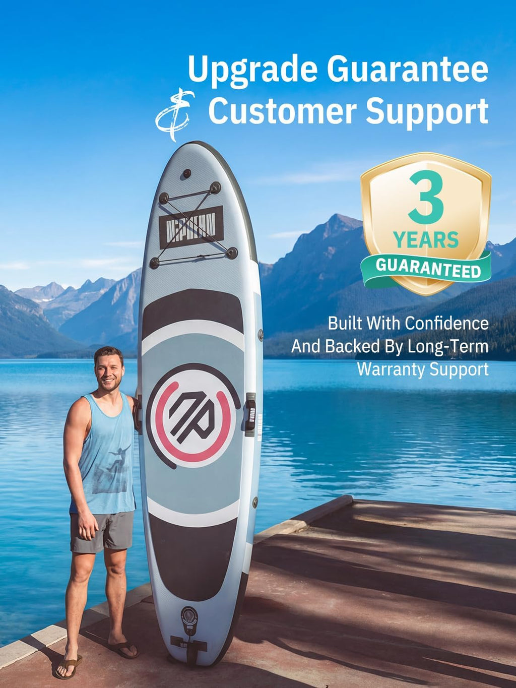 Niphean（Ultra-Light） Inflatable Paddle Board with StabilTrac Fin and Durable SUP Accessories, 10' Stand Up Paddle Boards for Adults & Youth, Versatile Yoga Paddle Board, Gift Ideas