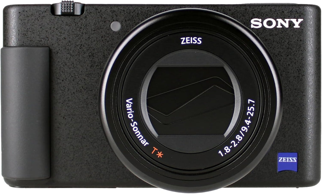 Sony ZV-1 Digital Vlogging Camera Black (DCZV1/B) – 20.1 MP 1' Sensor, 24–70 mm ZEISS Lens, 4K HDR Video, Flip Screen w/ 64GB Card, Photo Software, NP-BX1 Battery, Card Reader, LED Light and More