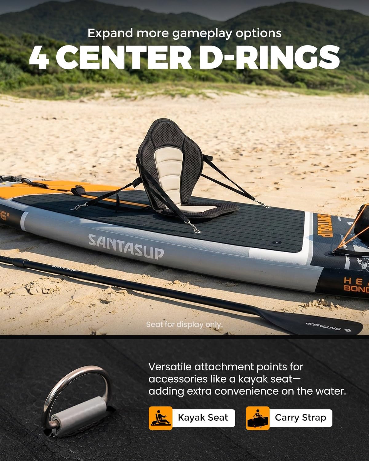 Inflatable Stand Up Paddle Board with SUP Accessories, Anti-Slip EVA Deck, 10'6'/11' Wide Stance Board, Sup Board for Adults & Youth of All Skill Levels Backpack