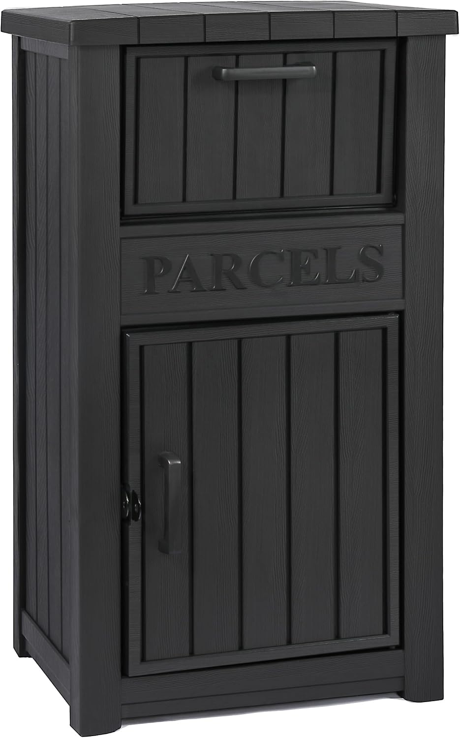LHBGO Package Delivery Box for Outside, Outdoor Storage with Lockable Secure, Anti-Theft Parcel Drop Boxes Outdoor Package Delivery and Waterproof for Porch, House, Curbside
