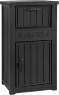 LHBGO Package Delivery Box for Outside, Outdoor Storage with Lockable Secure, Anti-Theft Parcel Drop Boxes Outdoor Package Delivery and Waterproof for Porch, House, Curbside
