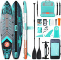 Niphean PRO (Extra Large) Inflatable Paddle Board with Seat, 11'6'/12'6' Stand Up Paddle Board with Pressure Gauge, StabilTrac Fin, Upgraded All-Round/Touring SUP for Adult Adventures, 2+1 Person