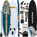 Napatron Inflatable Paddle Board, 10'6' Ultra Lightweight SUP with Adjustable Paddle, Anti-Slip Deck,Coiled Leash & Carry Bag,Stable All-Around Stand Up Paddle Board for Adults
