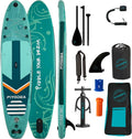 Paddle Boards for Adults, 10'6'/11'/11'6' Inflatable Paddle Board, Super Non Slip Eva, Stand Up Paddle Board with Removable Fins, Adjustable Paddle, Pump, Shoulder Strap, Leash, Standing Boat