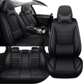 Car Seat Cover Full Set for Toyota Grand Highlander Seat Covers 2024-2025, Nappa Leather Waterproof Seat Covers For Cars, Airbag Compatible, Universal Automotive Seat Covers(Luxury Full Set/Black)
