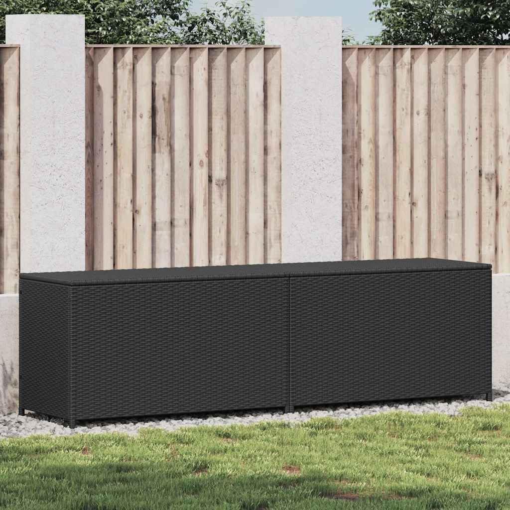 vidaXL Patio Storage Chest, Deck Box with Lid, Patio Cabinet, Storage Chest for Outdoor Cushions Throw Pillows Garden Tools Pool Supplies, Black
