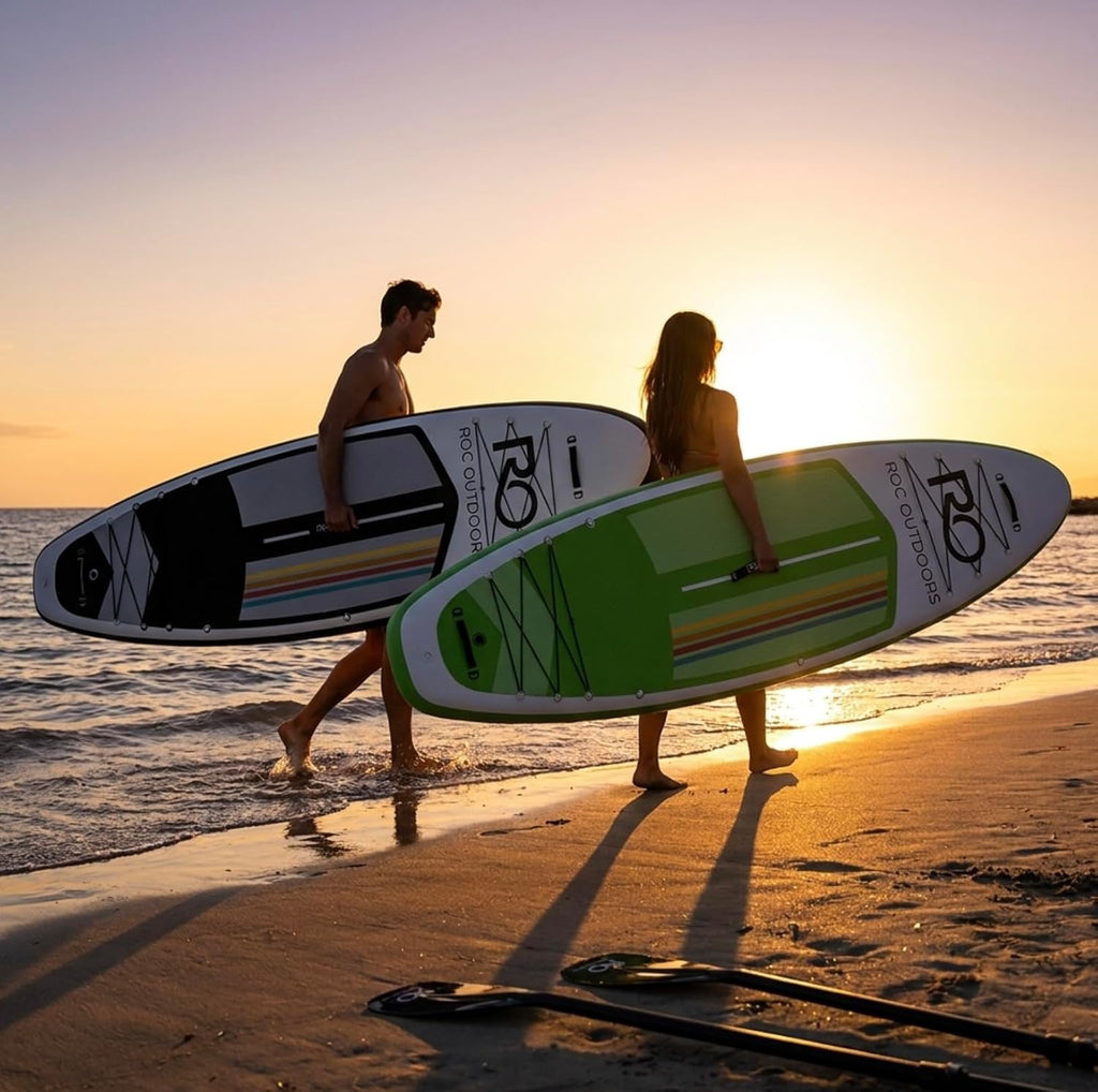 Roc Inflatable Stand Up Paddle Board 10' 6' with Premium SUP Paddle Board Accessories, Wide Stable Design, Non-Slip Comfort Deck for Youth & Adults
