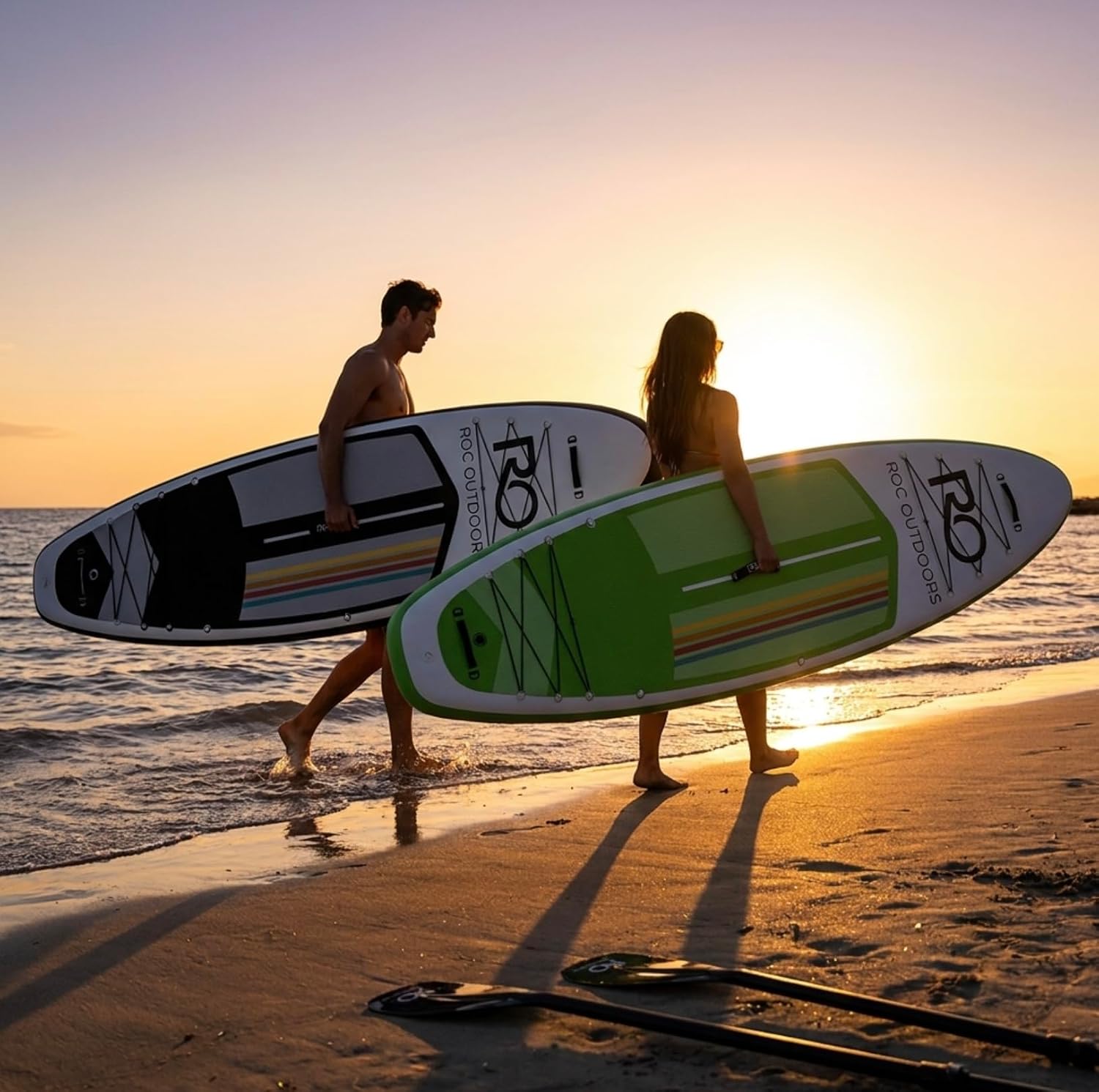 Roc Inflatable Stand Up Paddle Board 10' 6' with Premium SUP Paddle Board Accessories, Wide Stable Design, Non-Slip Comfort Deck for Youth & Adults