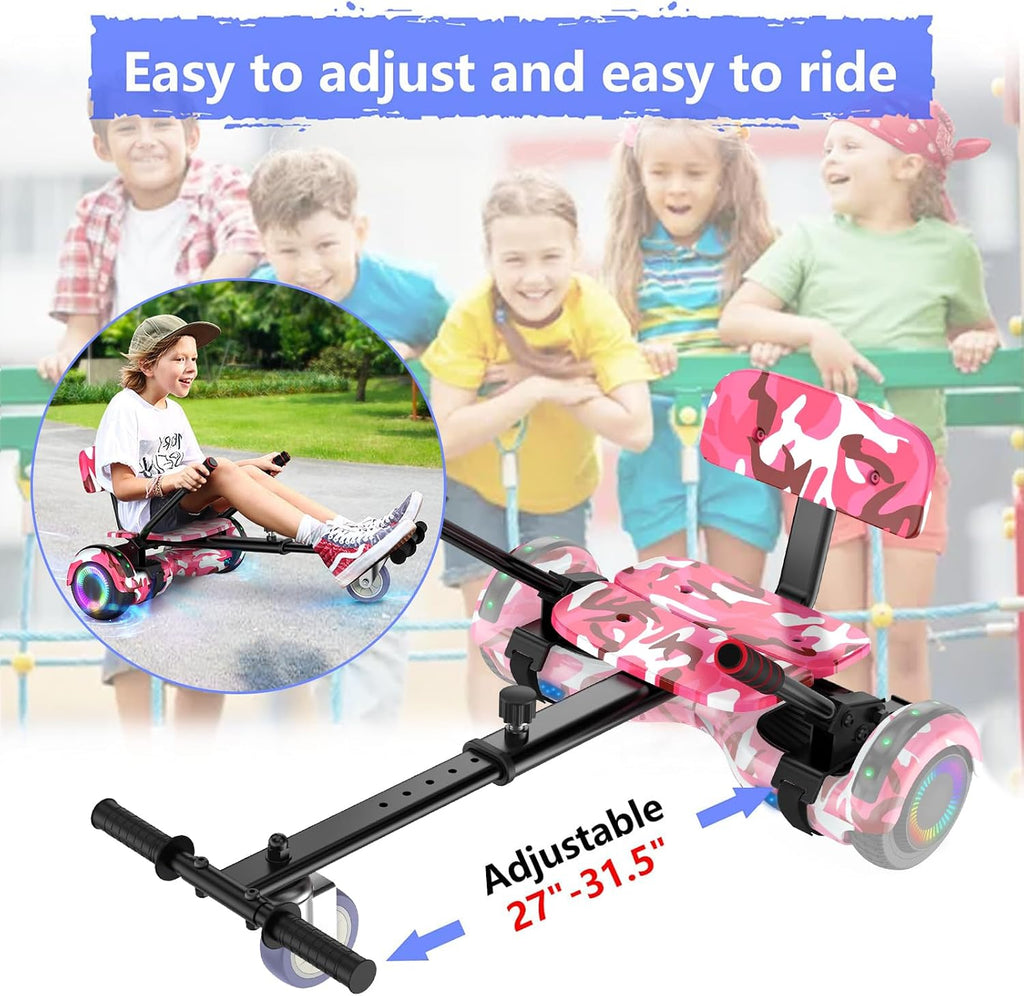 LIEAGLE Hoverboard, 6.5' Self Balancing Scooter Hover Board with Bluetooth Wheels LED Lights for Kids Adults