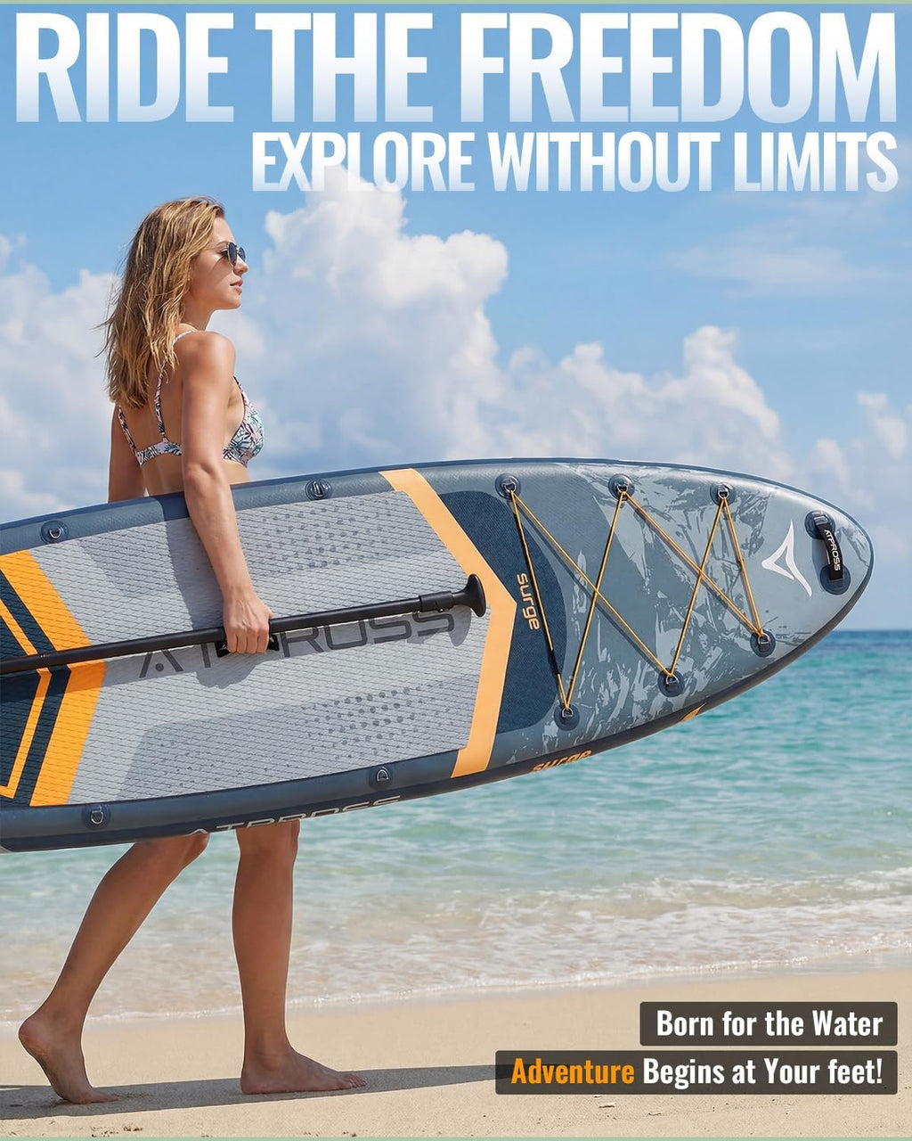 11'6'x35' Inflatable Paddle Board, 450lbs Extra Wide Stand Up Paddleboard for Adults with Premium SUP Accessories Kit & Backpack, Blow Up Kayak Non-Slip Stable Deck Boat for Yoga Fishing Surf