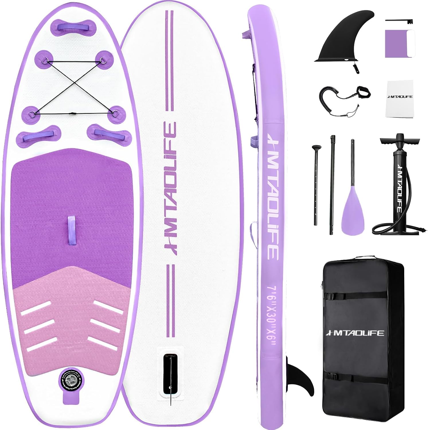 Kids Inflatable Stand Up Paddle Board, Kids Paddle Board with SUP Accessories, Anti-Slip EVA Deck, 7'6''Child SUP for Kids & Youth