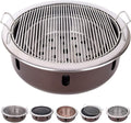 Portable BBQ Grill, Korean BBQ Charcoal Grill Split Type 5-in-1 Indoor Outdoor 4-8 People Multicolor(B)