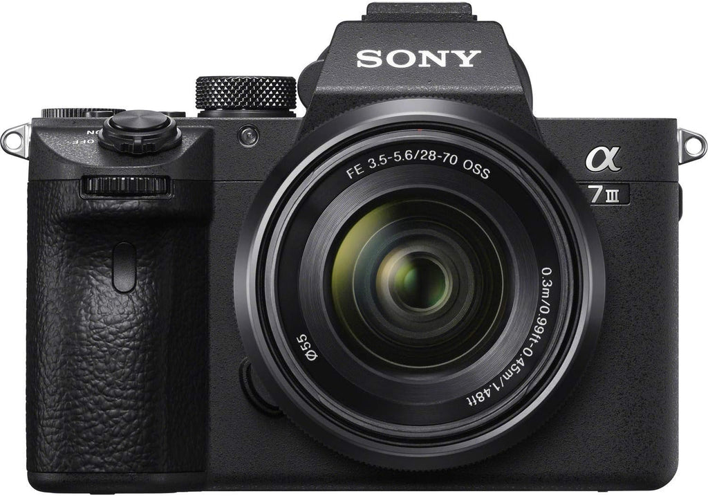 Sony Alpha a7 III Mirrorless Digital SLR Camera with 28-70mm Lens Kit + Prime TTL Accessory Bundle with 128GB Memory & Photo/Video Editing Software