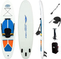 Bestway Hydro-Force White Cap 10' Inflatable Stand Up Paddle Board Kayak Water Set with Aluminum Oar, Hand Pump, and Travel Bag, White