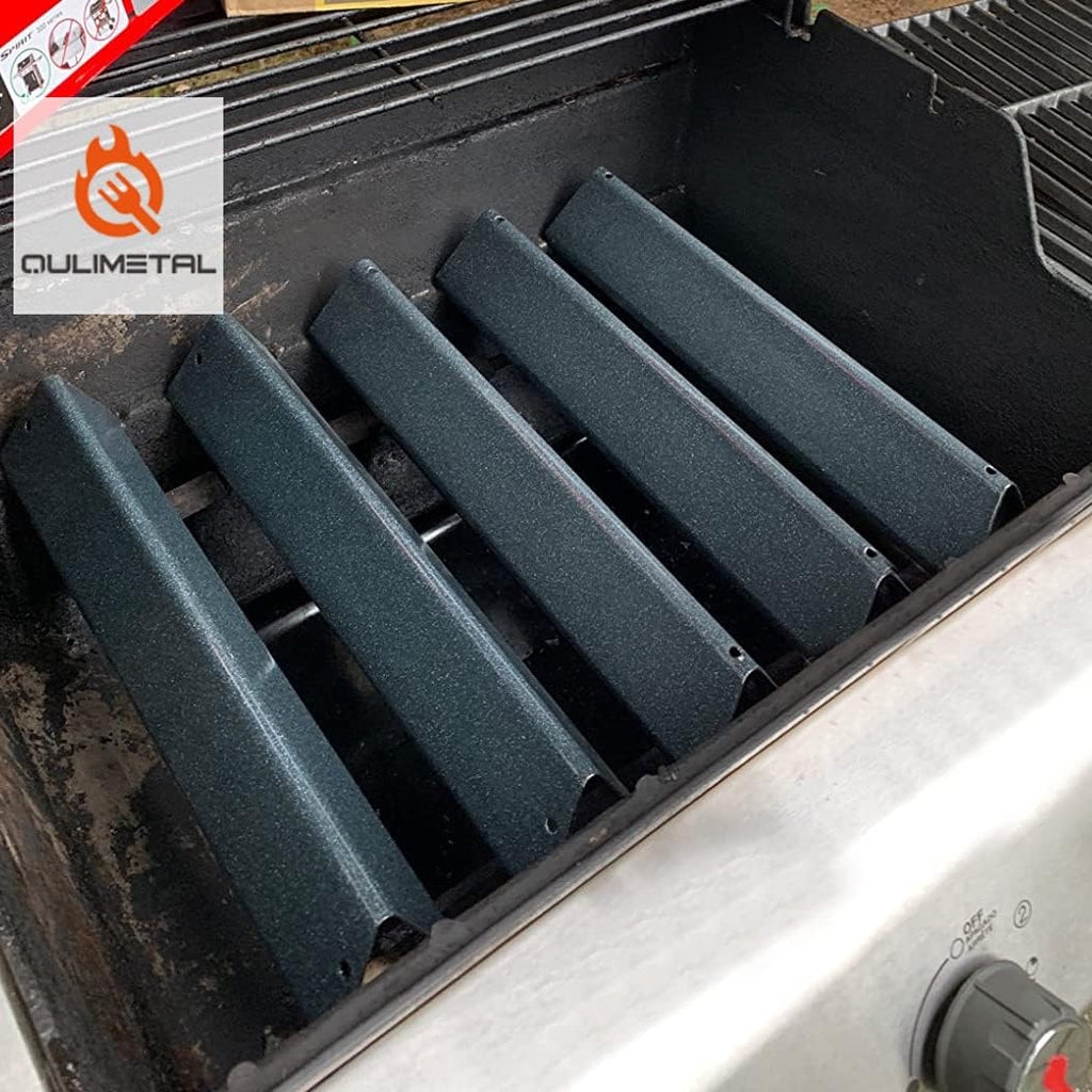 QuliMetal 7638 Cooking Grates, 7636 15.3' Flavorizer Bars and 7139 Grill Covers for Weber Spirit I and II 300 Series Grills with Front Controls