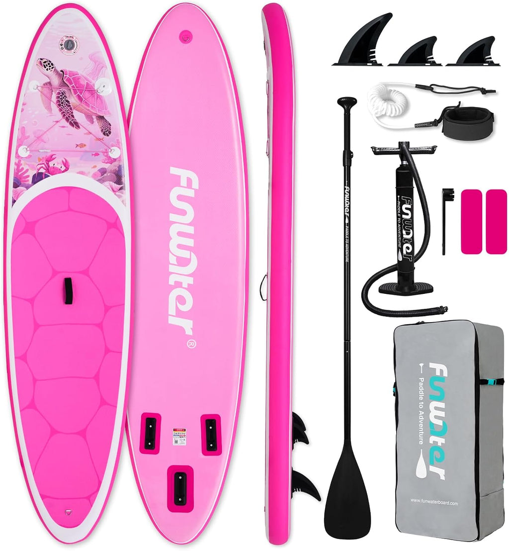FunWater Stand Up Paddle Board Ultra-Light Inflatable Paddleboard with SUP Accessories for Adults & Youth of All Skill Levels