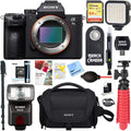 Sony a7III 24.2MP Full Frame Mirrorless Interchangeable Lens Camera | Official USA Partner Model | Body ILCE-7M3 Bundle with 64GB Memory + Flash & Accessories Kit