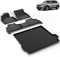 All Weather Car Floor Mats & Cargo Liner Set Fit for X5 2019 2020 2021 2022 2023 2024 2025 2026 Floor Liners Trunk Liner X5 Cargo Mat Accessories Black