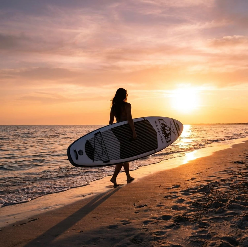 Roc Inflatable Stand Up Paddle Board 10' 6' with Premium SUP Paddle Board Accessories, Wide Stable Design, Non-Slip Comfort Deck for Youth & Adults